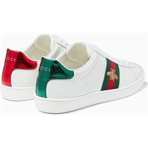 gucci embroidered bee sneakers|Gucci women's ace embroidered sneakers.